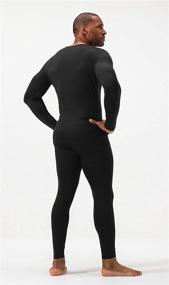 img 2 attached to 🔥 Stay Warm and Cozy with DEVOPS Men's Thermal Underwear Long Johns Set featuring Fleece Lining