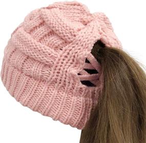 img 4 attached to Proboths Ponytail Beanie Stretch Winter