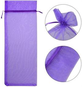 img 1 attached to Lee-buty 40pcs Organza Wine Bags: Elegant Sheer Drawstring Gift Bags for Wine Bottles - Perfect for Christmas, Weddings, Parties, and More