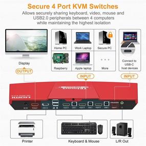 img 1 attached to TESmart USB-C + HDMI KVM Switch