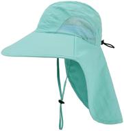 stay cool and protected with our unisex adjustable kids sun hat - wide brim upf50+ sun protection with neck flap for 4-12y logo