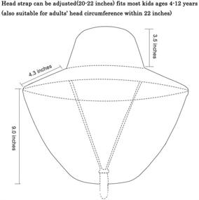 img 1 attached to Оставайтесь прохладными и защищенными с нашей универсальной регулируемой детской солнечной шляпой - широким козырьком с UPF50+ защитой от солнца и воротником для детей от 4 до 12 лет.
