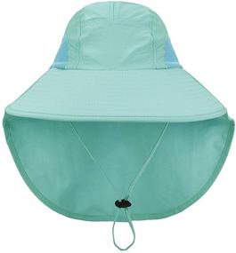 img 3 attached to Stay Cool and Protected with our Unisex Adjustable Kids Sun Hat - Wide Brim UPF50+ Sun Protection with Neck Flap for 4-12y