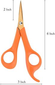 img 3 attached to Precision and Comfort: KUONIIY Micro Tip Scissors with 6 Comfort Grip Titanium