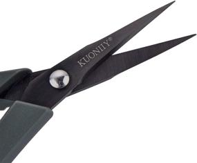 img 2 attached to Precision and Comfort: KUONIIY Micro Tip Scissors with 6 Comfort Grip Titanium