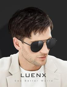 img 3 attached to 🕶️ LUENX Aviator Sunglasses: Trendy and Polarized Eyewear for Women