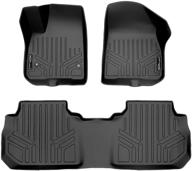 black smartliner custom fit floor mats 2 row liner set for 2017-2022 cadillac xt5 - enhanced seo logo