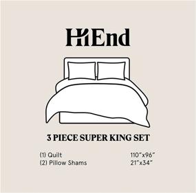 img 1 attached to 🛏️ Del Sol 3 Piece Quilt Set with Pillow Shams - Super King Size, Lightweight Reversible Luxury Bedding Set, Cotton Southwestern Farmhouse Style Bed Cover - Includes 1 Quilt and 2 Pillowcases