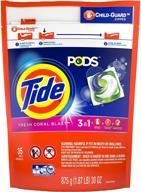 🌊 tide pods detergent pacs: coral blast scent - 35 count | buy now! logo