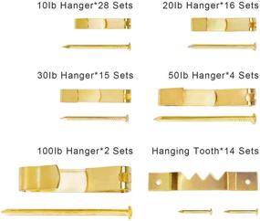 img 3 attached to 🖼️ Bligo 200 PCS Picture Hanging Kit - Hooks, Nails, Hangers, and More for Painting and Poster Frames