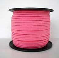 🔮 unique beadstreasure hot pink suede cord: premium leather cord for jewelry making - 3x1.5 mm, 20 feet logo