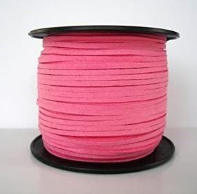 img 4 attached to 🔮 Unique BeadsTreasure Hot Pink Suede Cord: Premium Leather Cord for Jewelry Making - 3x1.5 mm, 20 Feet