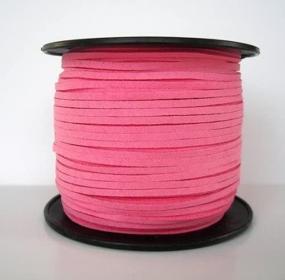 img 2 attached to 🔮 Unique BeadsTreasure Hot Pink Suede Cord: Premium Leather Cord for Jewelry Making - 3x1.5 mm, 20 Feet