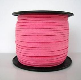 img 1 attached to 🔮 Unique BeadsTreasure Hot Pink Suede Cord: Premium Leather Cord for Jewelry Making - 3x1.5 mm, 20 Feet