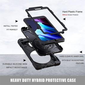 img 1 attached to 📱 Samsung Galaxy Tab Active 3 8.0 Case – Durable, Shockproof Cover with 360 Stand, Handle Hand Strap &amp; Shoulder Strap for Galaxy Tab Active3 8" 2020 T570/T575/T577 (Black)