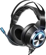 🎮 immersive gaming experience with vokyo ultralight gaming headset: 7.1 surround sound, noise cancelling mic, led soft memory earmuffs - works for xbox, ps4, ps5 controller, pc, laptop logo