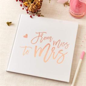 img 4 attached to Polaroid Bridal Shower Guest Book - Rose Gold Guest Book 8.5” Square Hardcover Blank Pages - Bachelorette Party Photo Album for Instant Film