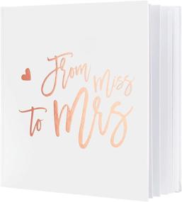 img 1 attached to Polaroid Bridal Shower Guest Book - Rose Gold Guest Book 8.5” Square Hardcover Blank Pages - Bachelorette Party Photo Album for Instant Film