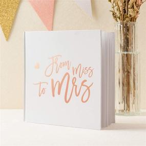 img 2 attached to Polaroid Bridal Shower Guest Book - Rose Gold Guest Book 8.5” Square Hardcover Blank Pages - Bachelorette Party Photo Album for Instant Film