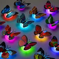 🦋 36 3d led butterfly decoration night light sticker for garden backyard lawn party festive party nursery bedroom living room - single and double wall light логотип