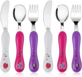 img 4 attached to Lehoo Castle Stainless Steel Kids' Flatware Set - Utensils for Home, Silverware for Kids - Store Listing in Kids' Home Essentials