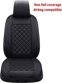 img 2 attached to 🚗 Thomakoo Car Seat Covers - Easy to Install Front Seat Covers for Cars - Universal Protector in Black - Premium Automotive Accessories