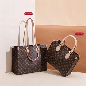 img 2 attached to Stylish Patterned Leather Crossbody Handbag for Women with Matching Wallet - Satchel Collection