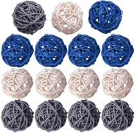 🎉 wicker rattan balls decorative orbs vase fillers for craft projects, 15pcs, 1.9" wedding table decorations, themed party aromatherapy accessories logo