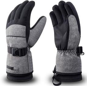 img 4 attached to RIVMOUNT Winter Waterproof Thinsulate Weather Men's Gloves & Mittens with Enhanced SEO