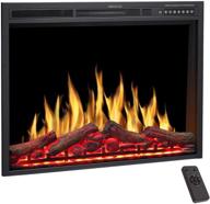 enhance your home with the r.w.flame 🔥 electric fireplace insert: 34-inch, adjustable flames, remote control, 750w/1500w logo