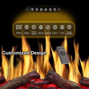 img 2 attached to Enhance Your Home with the R.W.FLAME 🔥 Electric Fireplace Insert: 34-Inch, Adjustable Flames, Remote Control, 750W/1500W