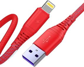 img 4 attached to 📱 Convenient 1ft iPhone Charger Cables - 3Pack, Cabepow Red Apple Charging Cord Compatible with iPhone 11/Pro/X/Xs Max/XR/8 Plus/7 Plus/6/iPad