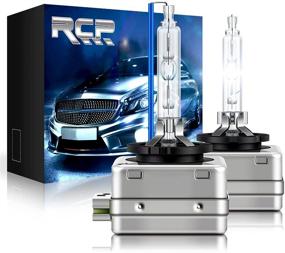 img 1 attached to RCP - D3S8: Ice Blue Metal Stents Base Car Headlight Lamps- HID Replacement Bulbs at 8000K (Pair)