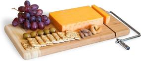 img 4 attached to 🧀 Bamboo Cheese Board with Wire Slicer - Elevate Your Cheese Tasting Experience with Topline!