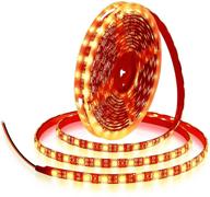 🍊 alitove orange led strip lights - 16.4ft 5050 smd black pcb 5m 300 leds, waterproof ip65, 12v dc - ideal for home, hotels, clubs, shopping malls, cars lighting логотип