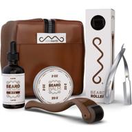 safenorth beard growth kit: derma roller for beard, beard growth oil, and unscented beard 🧔 balm - stainless steel razor included - essential accessories for effective beard care - ideal for men logo