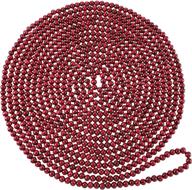 🎄 stunning wine red wooden bead garland wreath - christmas party holiday decorations логотип