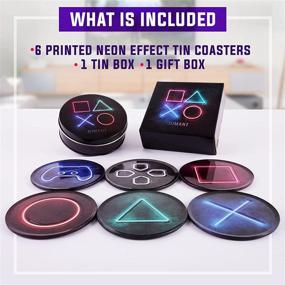 img 3 attached to 🎮 Jumant Gaming Coasters: Stylish PlayStation Coasters for Gamers - Set of 6