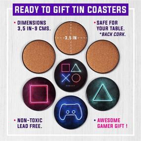 img 2 attached to 🎮 Jumant Gaming Coasters: Stylish PlayStation Coasters for Gamers - Set of 6