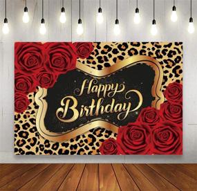 img 2 attached to Leopard Birthday Photography Background Decorated