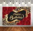 leopard birthday photography background decorated logo