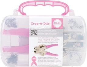 img 3 attached to 🔧 Crop-A-Dile Eyelet and Snap Punch Kit by We R Memory Keepers: Pink Comfort Handle Crop-A-Dile, Heavy-Duty Plastic Carrying Case, 100 Assorted Color Eyelets, and Instructions