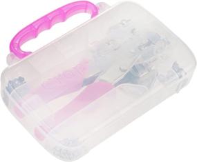 img 2 attached to 🔧 Crop-A-Dile Eyelet and Snap Punch Kit by We R Memory Keepers: Pink Comfort Handle Crop-A-Dile, Heavy-Duty Plastic Carrying Case, 100 Assorted Color Eyelets, and Instructions