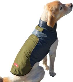 img 1 attached to 🐾 Peak Pooch Cold Weather Dog Jacket: Lightweight, Wind Resistant, Waterproof Rip Stop Nylon - Keeps Your Pet Warm and Dry