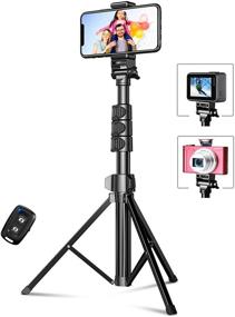 img 4 attached to 📸 "Bcway Phone Tripod: Расширяемый селфи-палка со штативом с функцией Bluetooth и пультом для iPhone 12 Pro Max/11 Pro Max, Galaxy S20/S10, камеры, GoPro