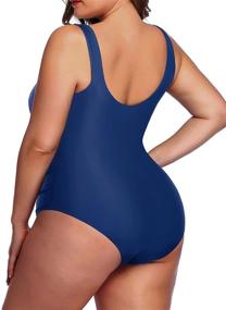 img 2 attached to Daci Swimsuit Control Athletic Shirred