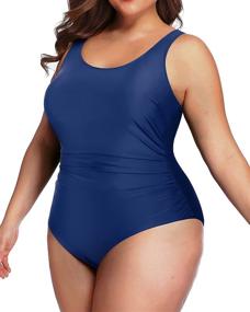 img 3 attached to Daci Swimsuit Control Athletic Shirred