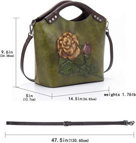 img 2 attached to 👜 Timeless Vintage Leather Handbag for Women - Stylish Women's Handbags & Wallets