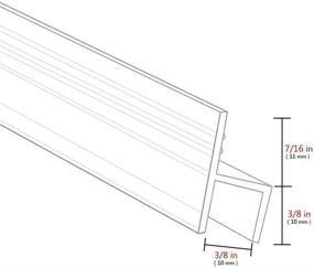 img 2 attached to 🚿 Zengest Glass Door Seal Strip: 120 Inch Soft Shower Door Sweep to Prevent Leaks and Ensure Water-tightness