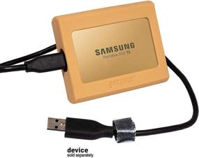 img 3 attached to Gold Silicone Bumper for Samsung Portable SSD T5 - Enhanced Shock Absorption, Non-Slip